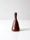 mid-century handmade wood bell