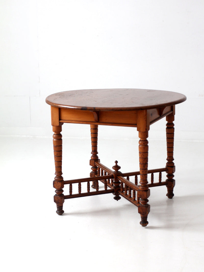 antique round accent table