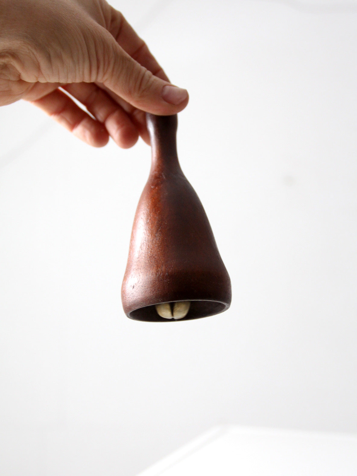 mid-century handmade wood bell