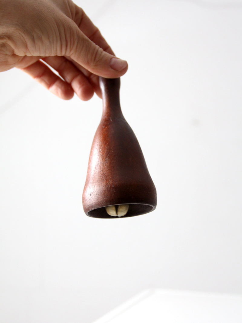 mid-century handmade wood bell