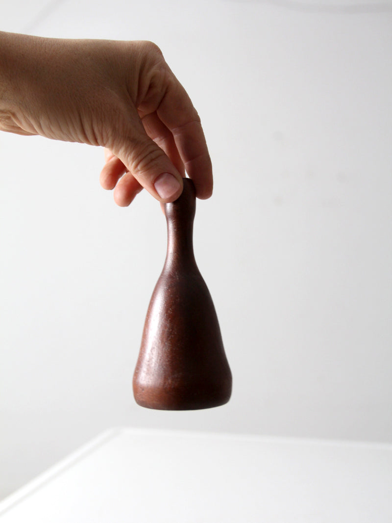 mid-century handmade wood bell