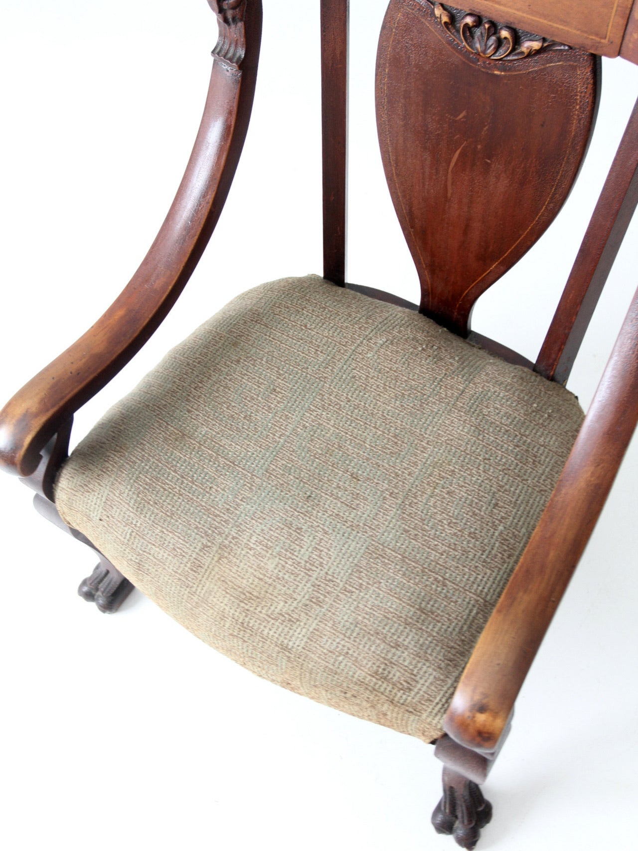 Antique claw foot chair for sale discount