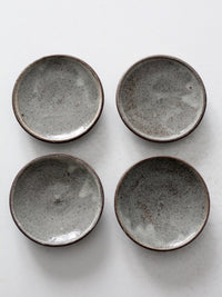 vintage small studio pottery plates set of 4