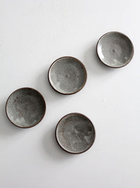vintage small studio pottery plates set of 4