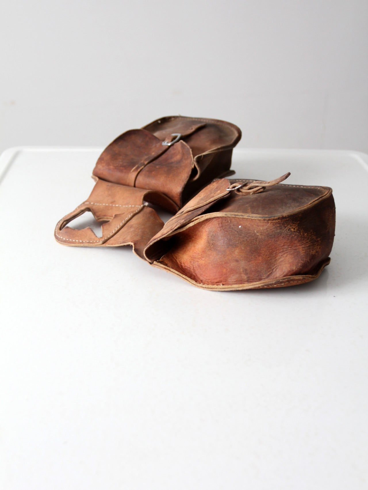 vintage leather horse saddle bags – 86 Vintage