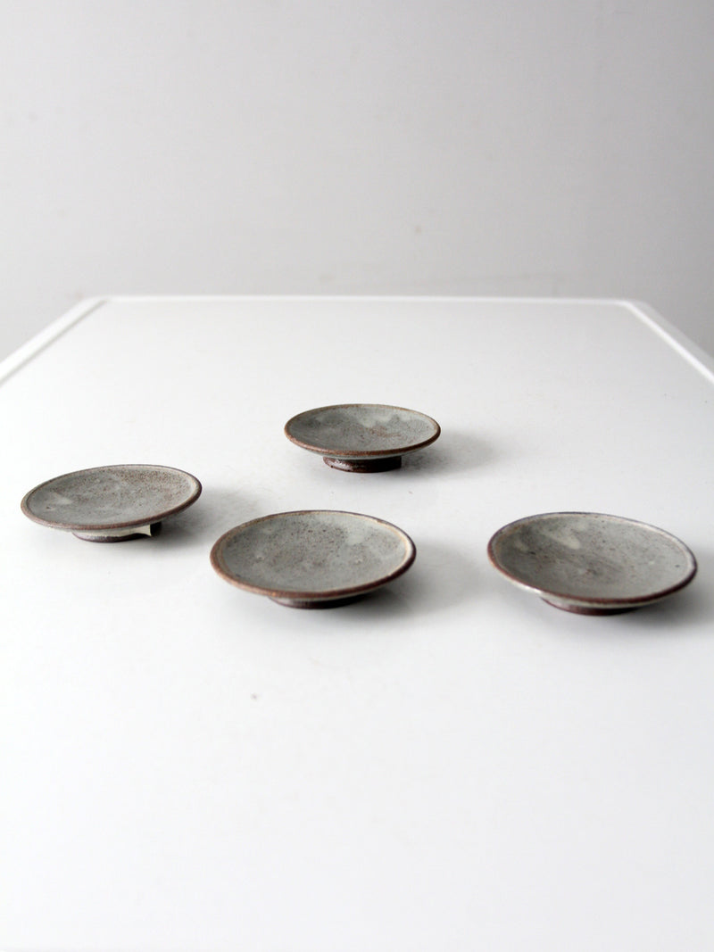 vintage small studio pottery plates set of 4 – 86 Vintage