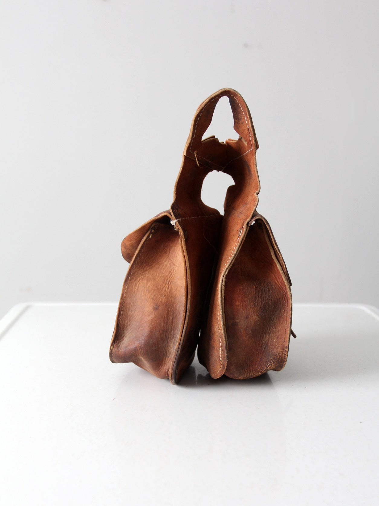 vintage leather horse saddle bags