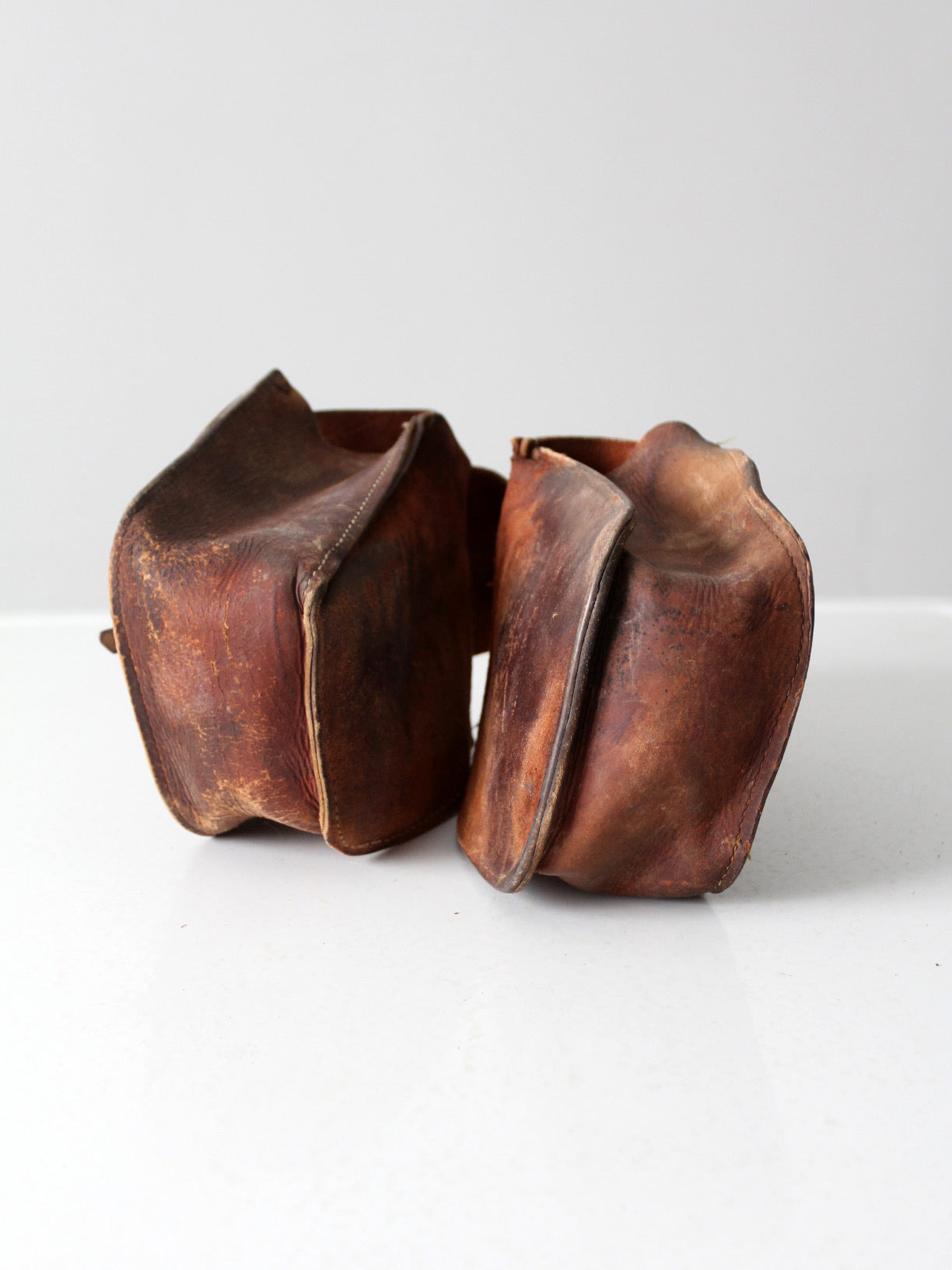 vintage leather horse saddle bags – 86 Vintage