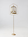 vintage brass bird cage with stand