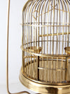 vintage brass bird cage with stand