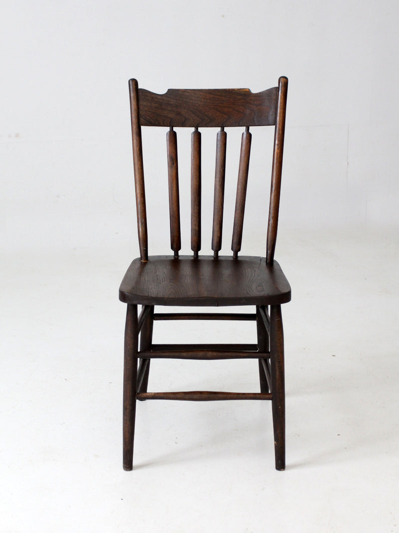 vintage cattail spindle back side chair