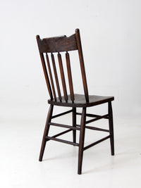 vintage cattail spindle back side chair