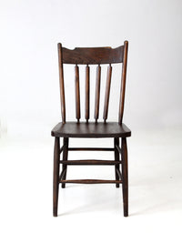 vintage cattail spindle back side chair