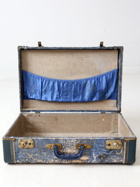 mid-century Vacationer blue suitcase