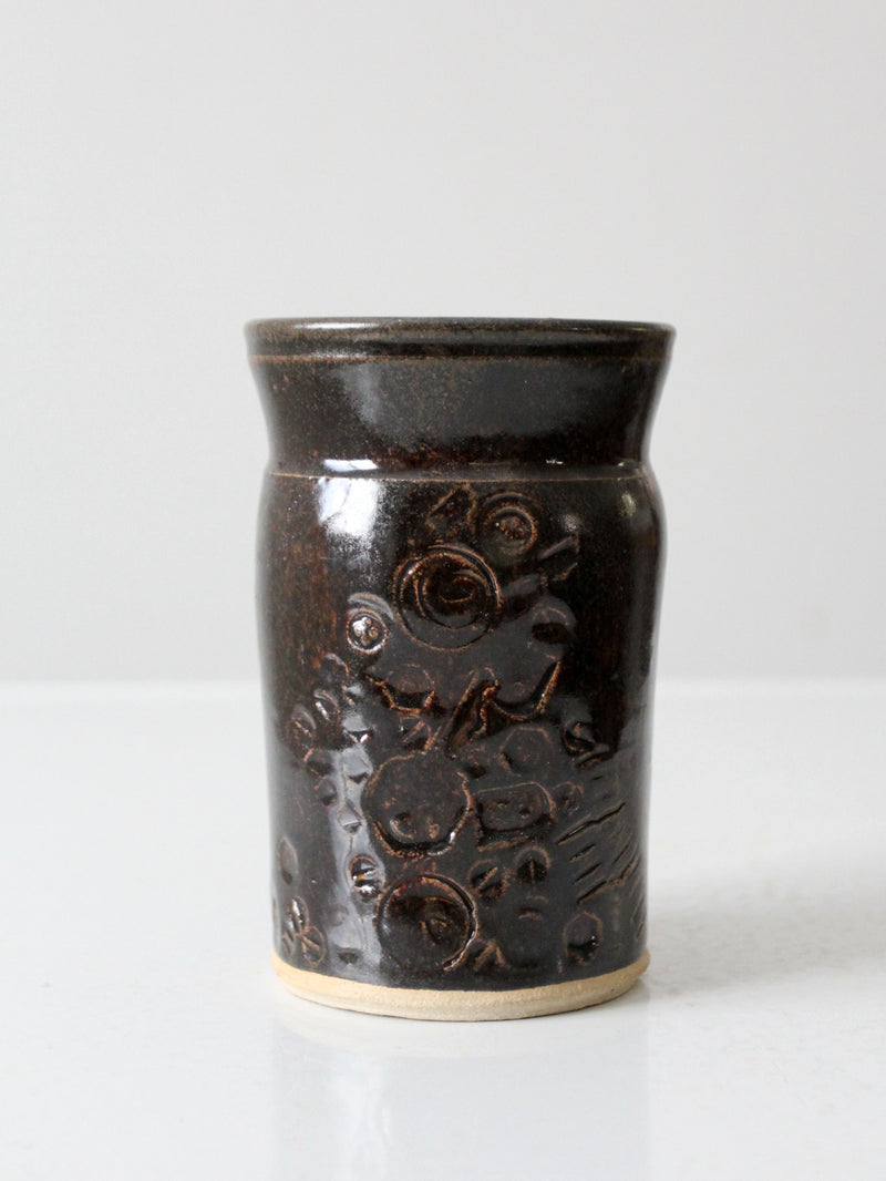 vintage studio pottery vase by Narra Smith Cox