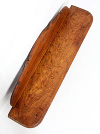 antique folk art carved wood wall shelf