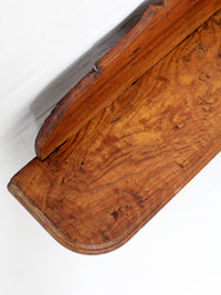 antique folk art carved wood wall shelf