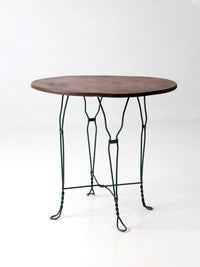 mid-century wrought iron bistro table