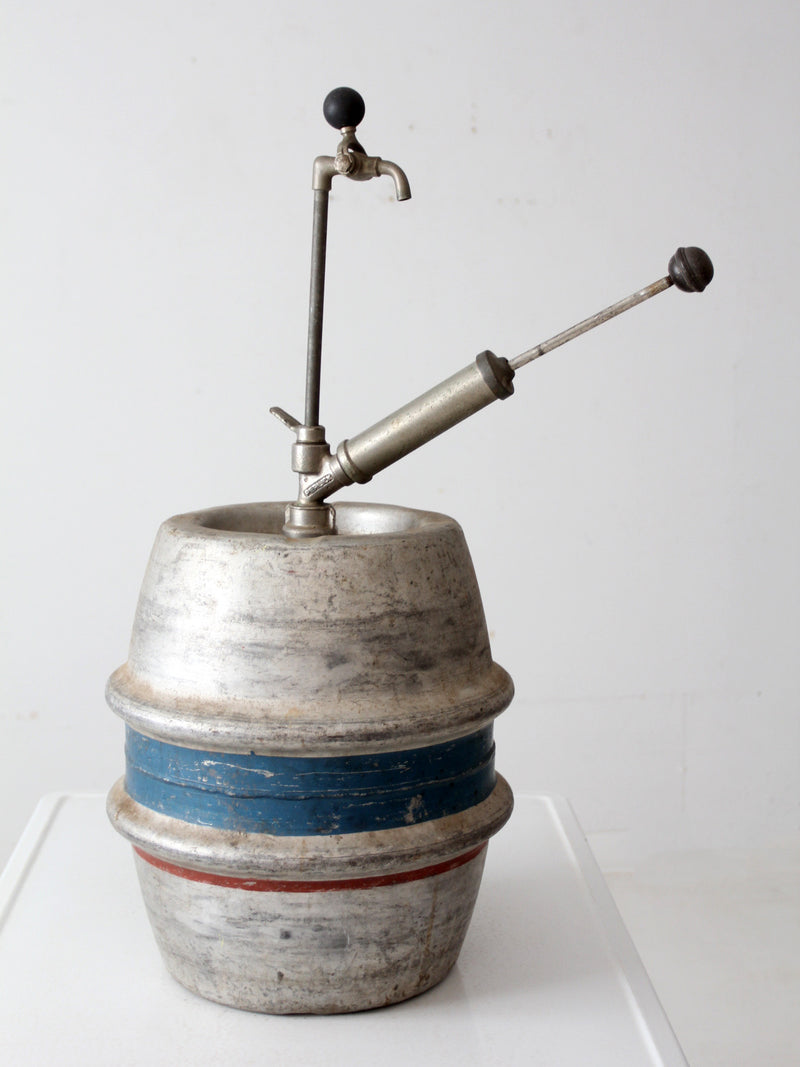 vintage 1965 Drewrys aluminum beer keg - quarter barrel