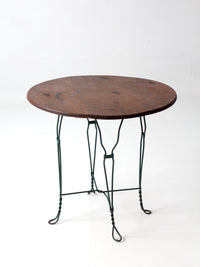 mid-century wrought iron bistro table
