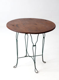 mid-century wrought iron bistro table