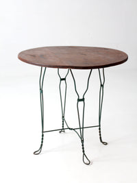 mid-century wrought iron bistro table