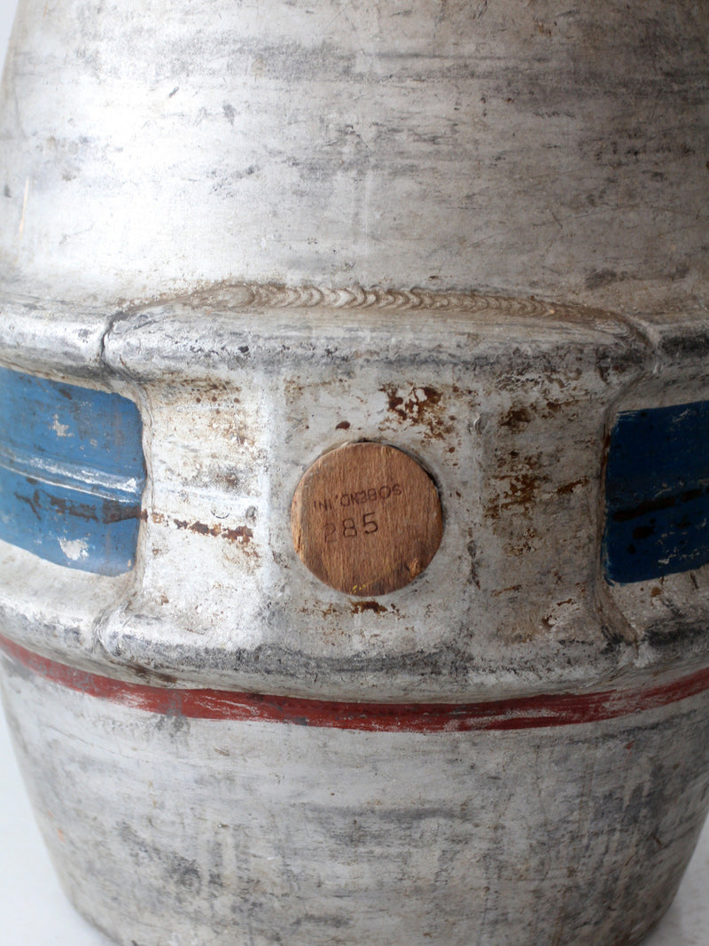 vintage 1965 Drewrys aluminum beer keg - quarter barrel