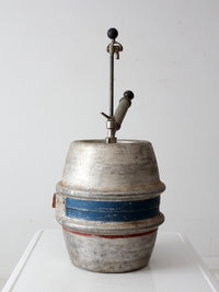 vintage 1965 Drewrys aluminum beer keg - quarter barrel