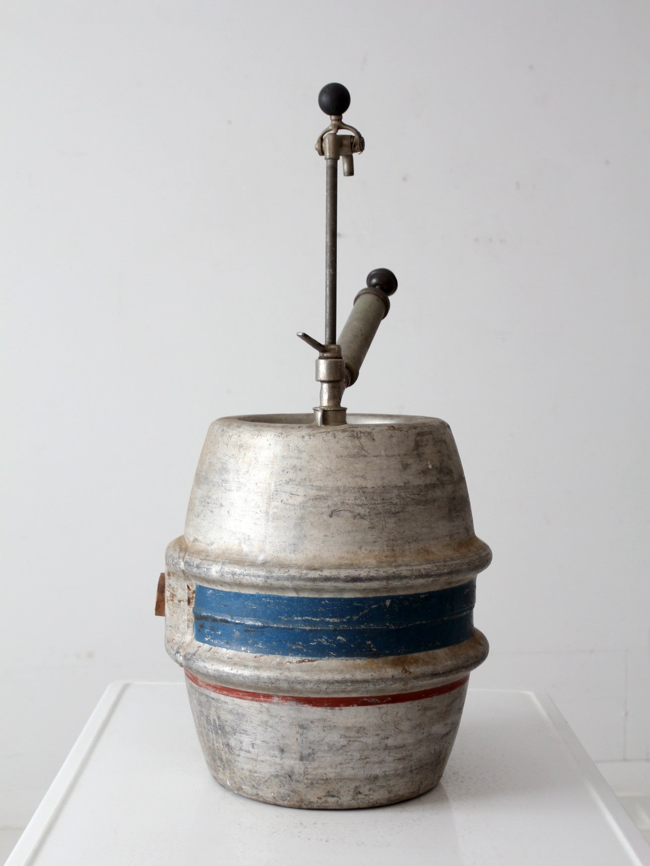 vintage 1965 Drewrys aluminum beer keg - quarter barrel