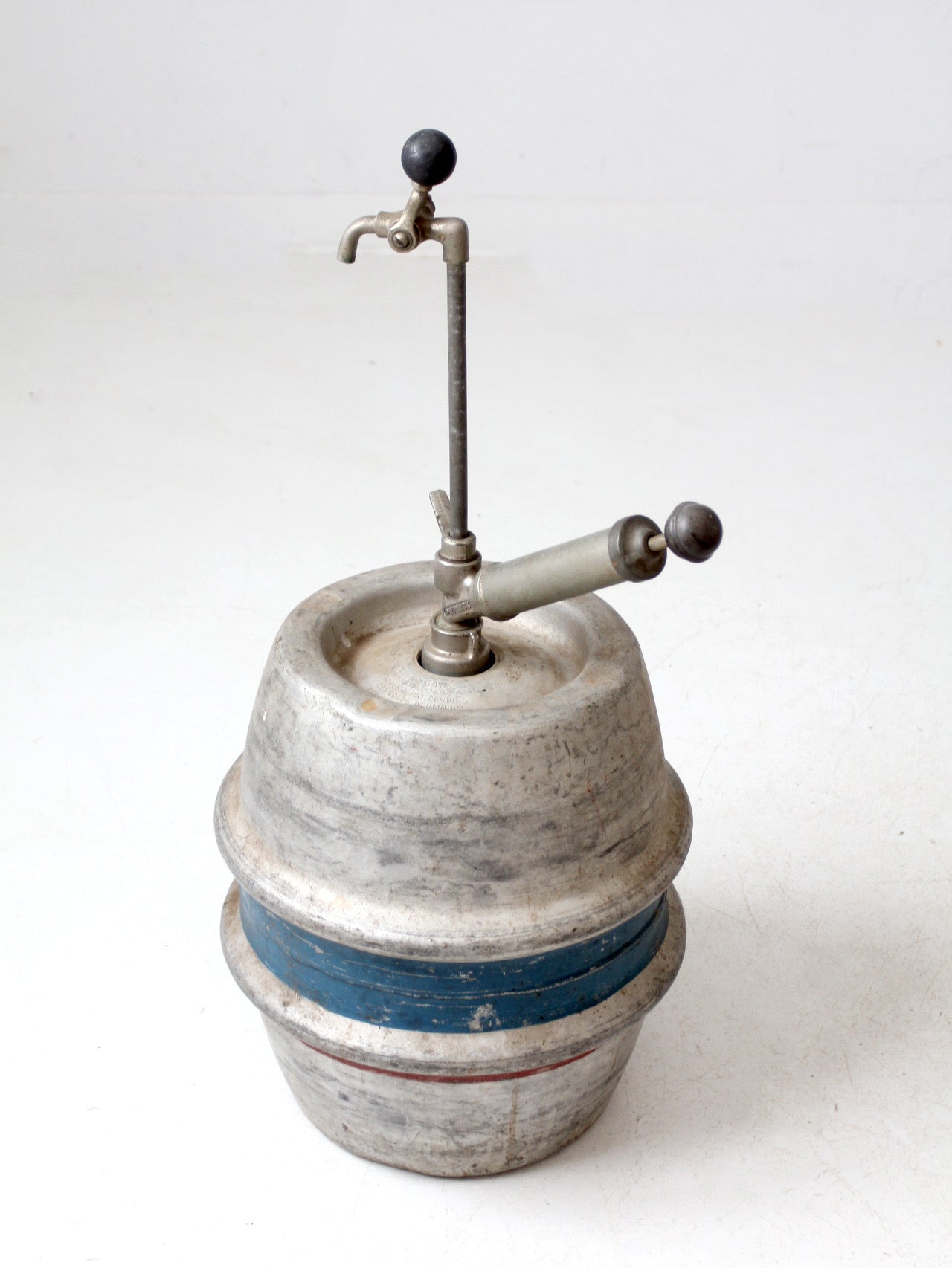 vintage 1965 Drewrys aluminum beer keg - quarter barrel