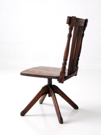 antique Victorian children's swivel desk chair