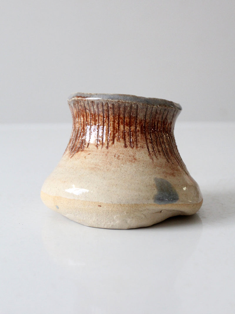 vintage studio pottery yarn bowl
