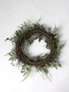 vintage twig-frame Christmas wreath