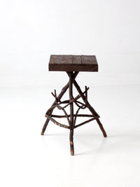 antique Adirondack twig side table