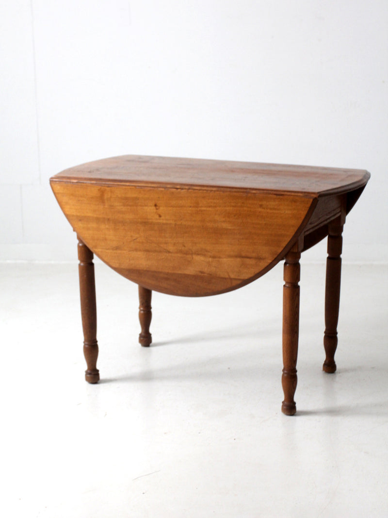 antique drop leaf wood table