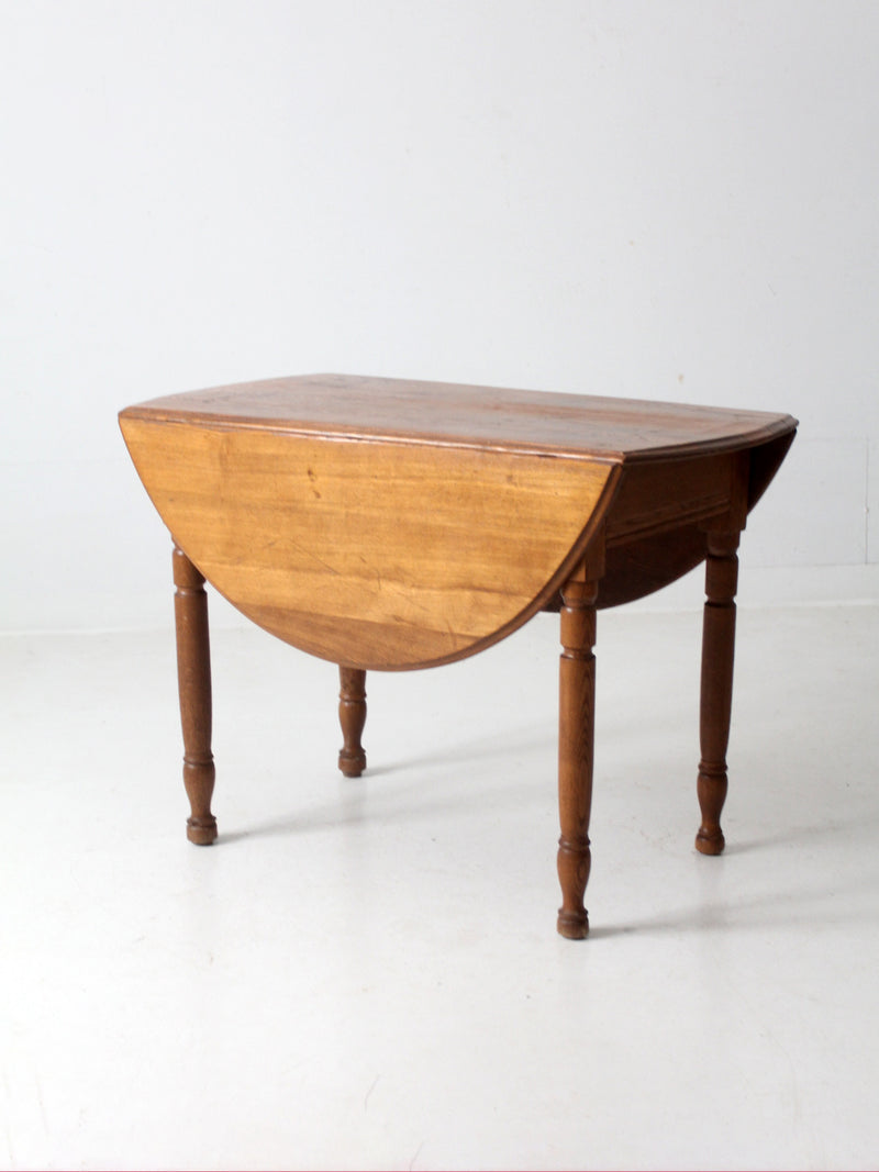 antique drop leaf wood table