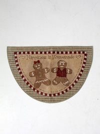 vintage Christmas gingerbread door mat