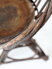 antique Adirondack twig plant stand