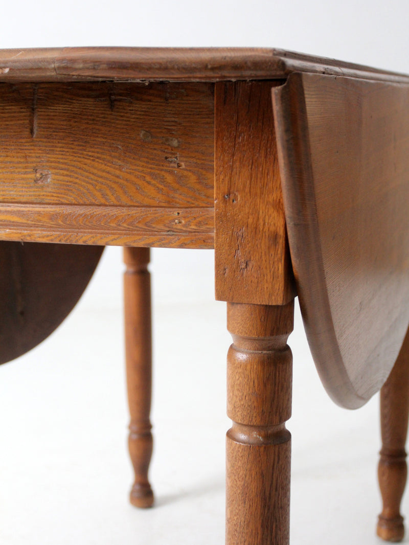 antique drop leaf wood table