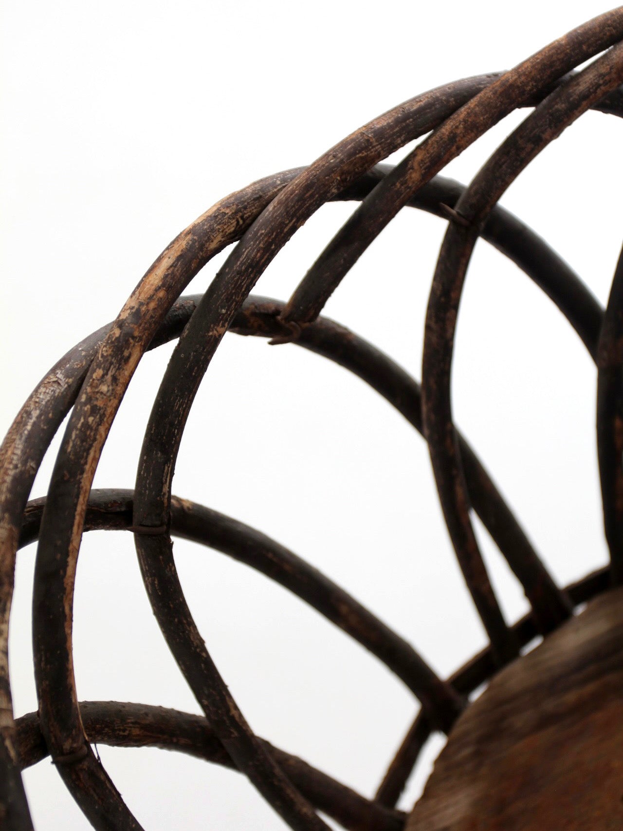 antique Adirondack twig plant stand