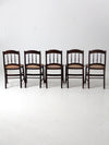 antique cane seat stencil back chairs set of 5