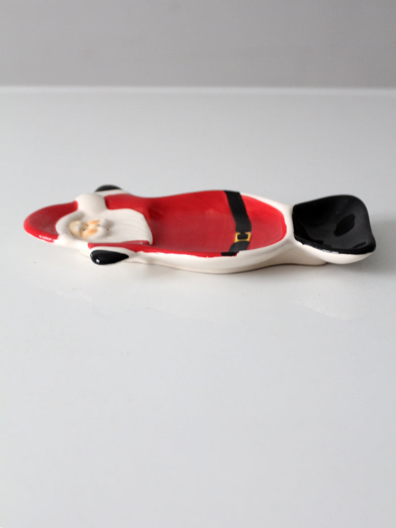 vintage Santa ceramic tray