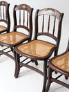 antique cane seat stencil back chairs set of 5