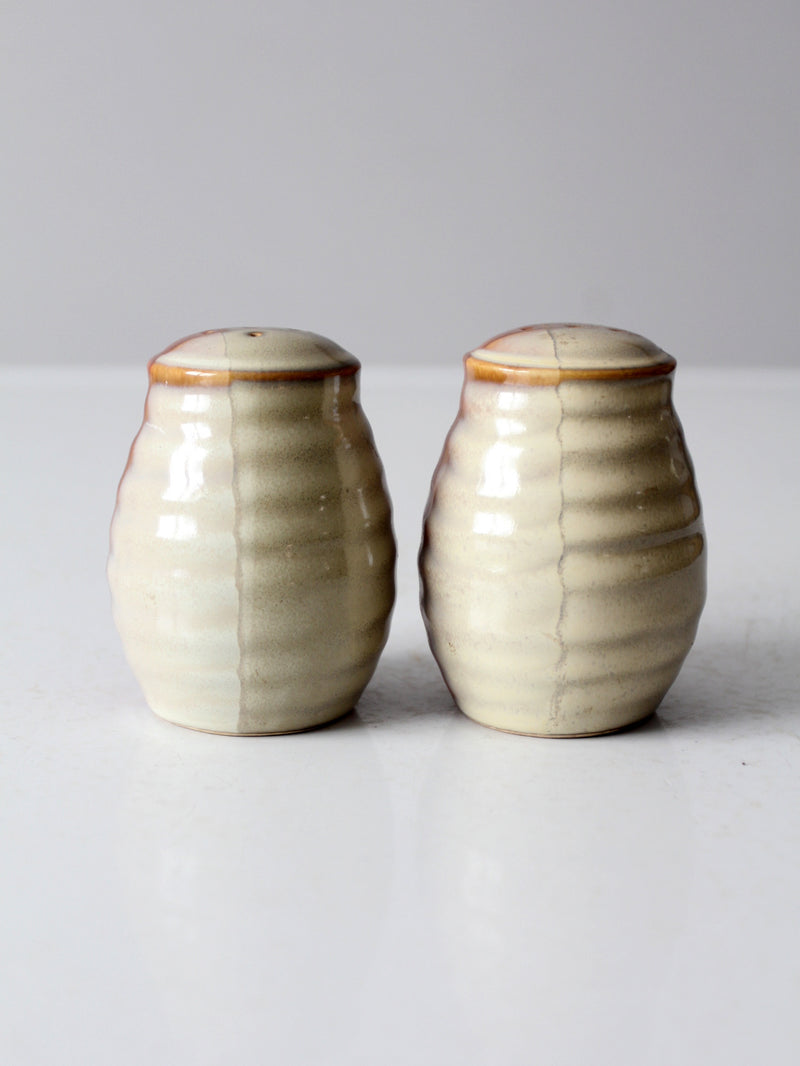 vintage studio pottery salt and pepper shakers