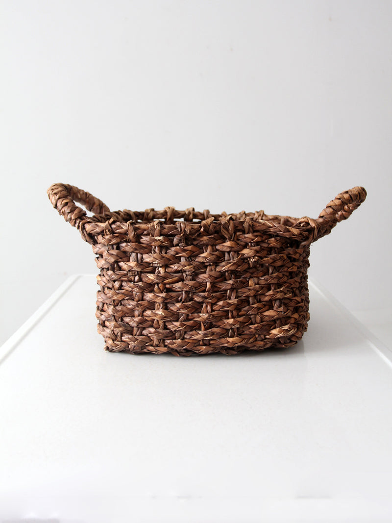 vintage woven organizer basket