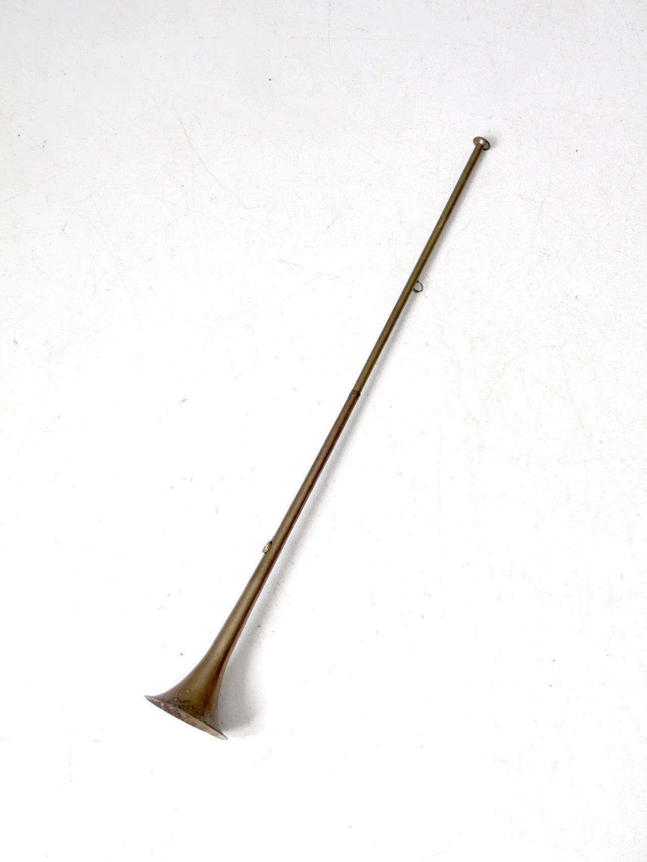 vintage brass hunting horn