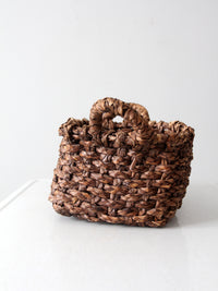 vintage woven organizer basket