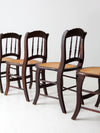 antique cane seat stencil back chairs set of 5