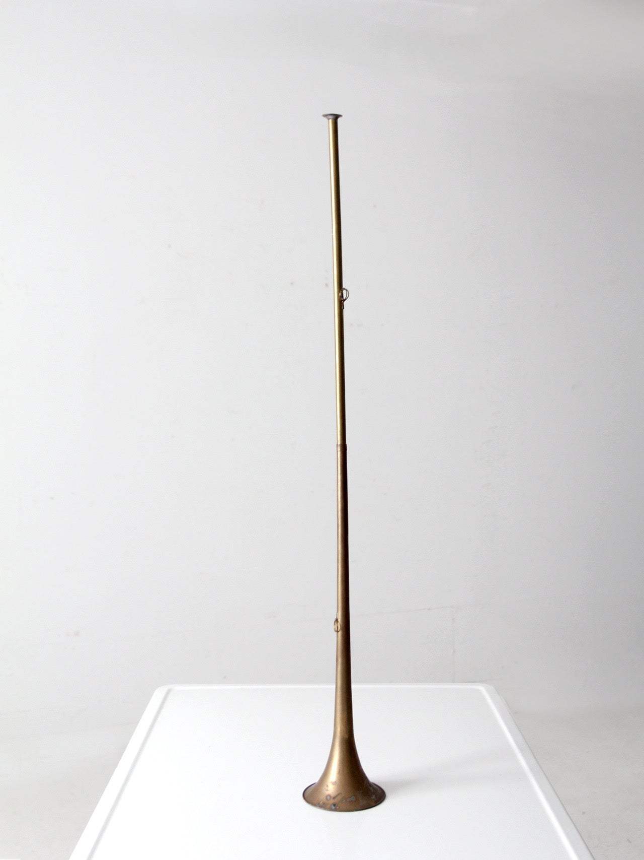 vintage brass hunting horn