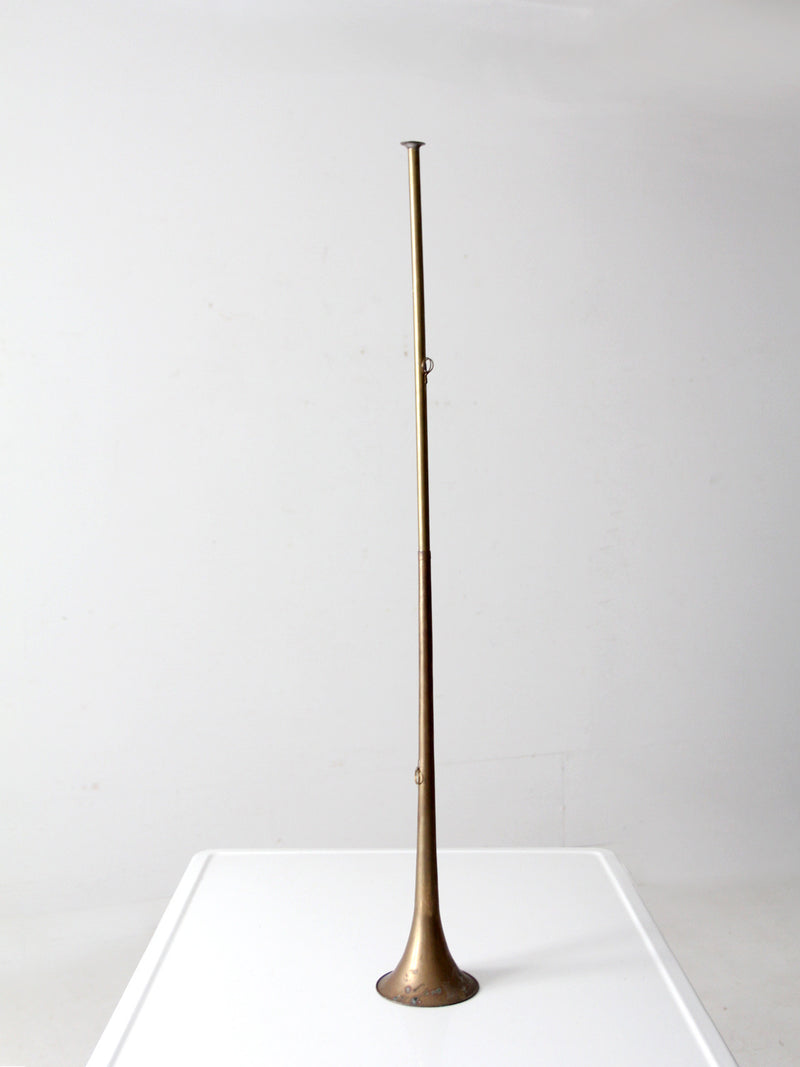 vintage brass hunting horn